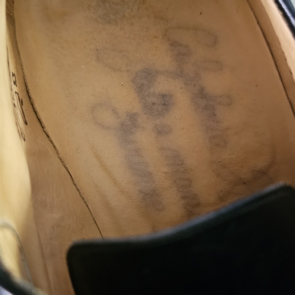 HARRIS MEN'S BLACK LEATHER DRESS SHOES ITALY 9.5 CAP TOE LACE-UP CLASSIC OXFORD - Picture 2 of 13